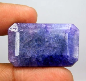 Top 48.35 Ct Natural Ceylon Blue Sapphire Emerald Cut Certified Loose Gemstone - Picture 1 of 8