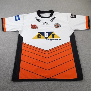 Castleford Tigers Mens Rugby Shirt Medium White Jersey Top XBlades Union Adult - Picture 1 of 7