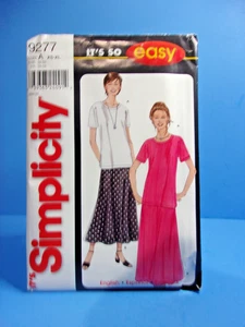 It's So Easy Simplicity Pattern 9277 Misses Top & Skirt Sizes XS to XL Uncut - Picture 1 of 4