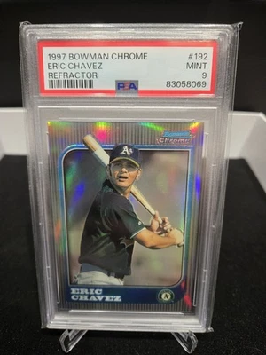 Bowman 1997 refractor cromado Eric Chávez - PSA 9 Foto 1 de 2