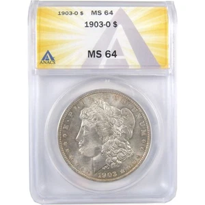 1903 O Morgan Dollar MS 64 ANACS Silver Uncirculated SKU:I18652 - Picture 1 of 4