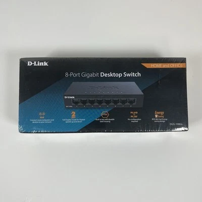 D-Link DGS-108GL 8 Port Gigabit Metal Unmanaged Desktop Switch H/W Ver. A1 - Image 1 of 4