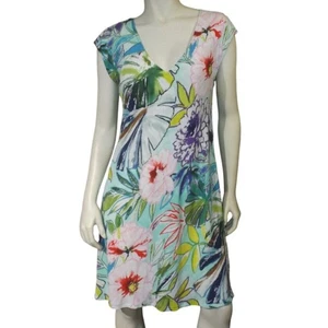 Abito sherry JAMS WORLD, XL, stampa bustina, stampa floreale blu chiaro/acqua, rayon - Foto 1 di 10