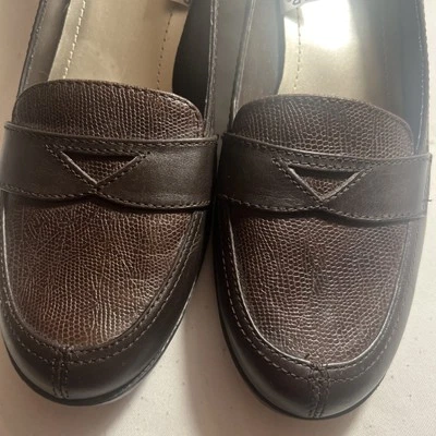 Merona Women's Brown Upper Leather Balance Comfort Wedge Heels Shoes Sz 10 NWOB - Image 1 of 4