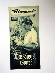 Das Siegel Gottes - Josef Meinrad - Filmpost Programm - FP ungelocht (4/21) - Picture 1 of 1