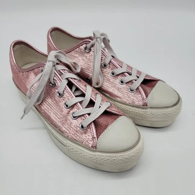 Zapatillas deportivas Converse All Star rosa lentejuelas para mujer talla 8,5 zapatos brillantes Foto 1 de 4