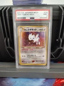 PSA 9 MINT 2001 Pokemon Japanese Neo 4 Light Togetic Holo #176 Graded Card - Picture 1 of 2