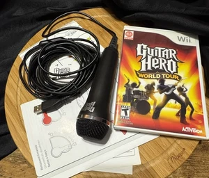 Guitar Hero World Tour Wii With Mic And Booklets - Picture 1 of 4