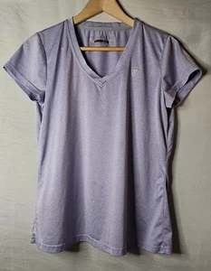 Ariat Tek Womens L Light Purple Short Sleeves V-Neck T Shirt Pullover Athletic - Picture 1 of 5