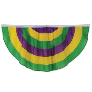 Beistle Mardi Gras All-Weather Fabric Bunting | Party Supply | Decoration - Picture 1 of 1