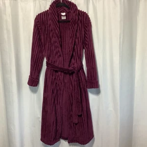 Secret Treasures Jr M 8–10 Soft Wrap Robe Wide Wale Corduroy 2 per in! Plum 44" - Picture 1 of 11