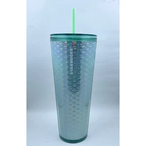 Starbucks 2020 Holiday Mint Burbuja Iridiscente 24 OZ Vaso Frío Venti NUEVO - Imagen 1 de 7