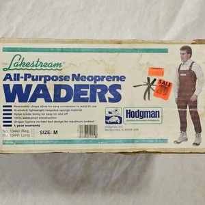 Hodgman Lakestream All Purpose Neoprene Chest Wader Brown Child/Lady Medium - Picture 1 of 16
