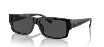 Diesel DL 2003 глянцевый черный/серый 57/15/145 мужчин солнцезащитные очки - Изображение 1 из 2