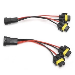 ▫H11/H8 2‑Way Splitter Wiring Harness Male-Female For Fog Lamp Headlight High - Zdjęcie 1 z 12