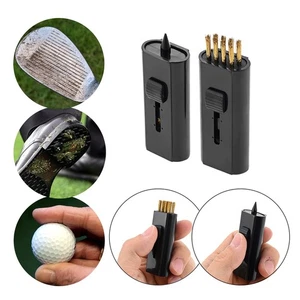 4 x Brass Black Golf Club Cleaning Brushes Golf Sporting Training Accessory - Picture 1 of 8