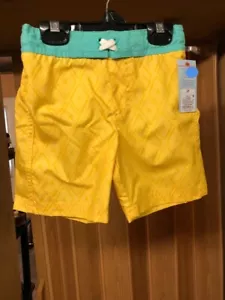 Toddler Boys Swim Shorts Size 4-T Color Yellow "New With Tags" - Picture 1 of 5