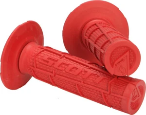 SCOTT RADIAL Single Density Full-Waffle MX Dirt Bike 7/8" Handlebar Grips Red - Picture 1 of 1