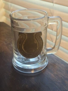 Indianapolis COLTS Glass Beer STEIN Mug Horseshoe NFL Licensed Product Sticker - Picture 1 of 6