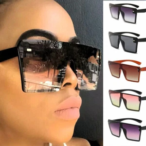 Mode übergroße quadratische Sonnenbrille Frauen Fahren Outdoor Brille Brille UV400 - Bild 1 von 14