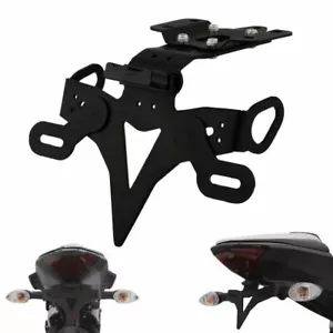Black License Plate Frame Holder with Led Light for YAMAHA FZ07 MT-07 2014-2020 - Picture 1 of 8