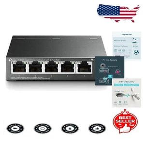 High-Performance 5-Port PoE Switch with 4 PoE+ Ports for Versatile Connectivity - Picture 1 of 9