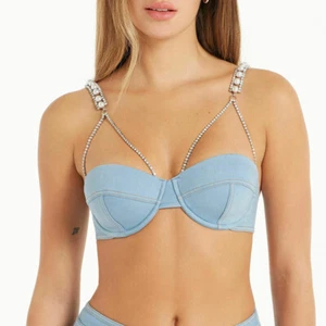 Mujer Estrás Collar Bralet Perla Busto Abierto Metal Joya Cuerpo Cadena 32419 - Imagen 1 de 10