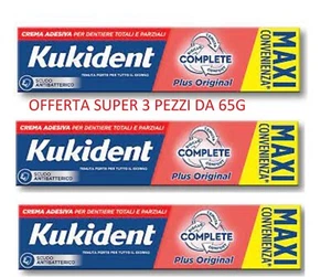 Kukident Complete Plus Original Convenienza Maxi 65g offerta super 3 Pezzi !!!! - Foto 1 di 5