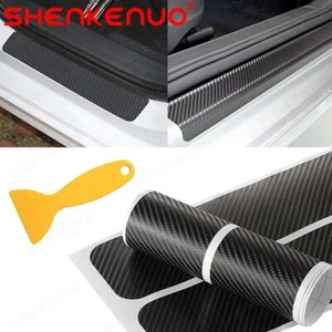 4pcs For Chevy Silverado 1500 Carbon Fiber Cab Door Sill Plate Protector Cover - Foto 1 di 12