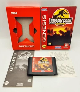 Jurassic Park (Sega Genesis, 1993) CIB Complete W/ Cardboard Box & Reg Card! VG - Picture 1 of 7