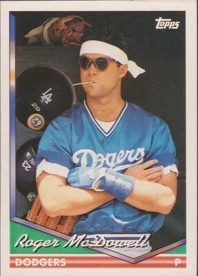 Roger McDowell 1994 Topps # 296 Los Angeles Dodgers Baseball - Image 1 of 2