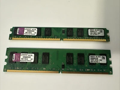 4GB 2x2GB KINGSTON KVR800D2/2GR DDR2-800 PC2-6400 DESKTOP Ram Memory Kit 240-Pin - Image 1 of 2