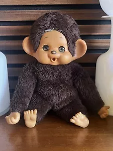 Vintage 1974 MonChichi Chickaboo Monkey Soft Toy With Hard Plastic Face&Limbs - Picture 1 of 8
