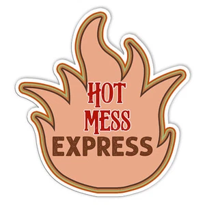 Hot Mess Express Sticker Car Bumper Decals Humorous Sticker - Picture 1 of 5