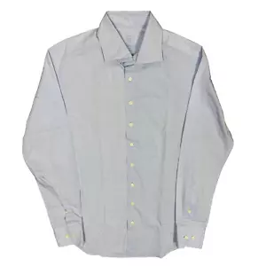 $475 MD Camisa de Vestir Azul Marlon Durrant A Medida Algodón 42 16 1/2 Grande - Imagen 1 de 7