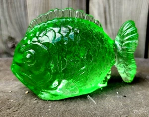Chubby Fish Wilkerson Puffy Key Lime Green Art Glass Limited Special Edition - Picture 1 of 16