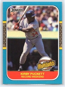 1987 Donruss Highlights Kirby Puckett #30     Minnesota Twins