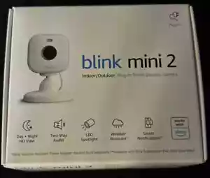 Blink Mini 2 — Cámara de Seguridad Inteligente Enchufable Interior y Exterior HD Noche NUEVA - Imagen 1 de 4