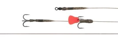 Fox Rage Predator Twin Treble Trace 52cm Size 8, 6 und 4 Barbed - 40lb