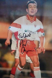 Blackpool Hall Of Fame Crewe footballer PHIL CLARKSON hand signed photo - Picture 1 of 1