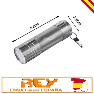 Mini Linterna Llavero LED Aluminio a Pilas Acampada, Mochila... Gris d518 - Imagen 1 de 4