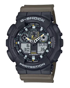 Casio G-SHOCK GA100TU-1A3 Herren XL 3-Eye Utility Black Drab Ana-Digi Uhr - Bild 1 von 3