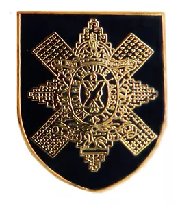 Reloj Negro del Ejército Británico (Regimiento Real de las Tierras Altas) Insignia - Aprobado por el Mod - Imagen 1 de 3