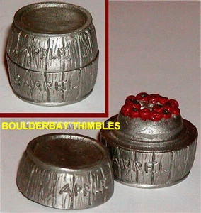 TCC PEWTER THIMBLE from SURPRISE SET 'Apple Barrel' 1992 - Picture 1 of 1