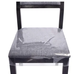 Zipcase 5 Pack Stain, Water and Kitty Scratch Resistant Clear Dining Chair Cover - Picture 1 of 9