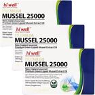 Hi well New Zealand Green Lipped Mussel Oil 25000 mg 200 Capsules (3 Pack)