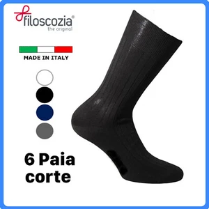 Set 6 Calzini da Uomo in Cotone Corti FILO di SCOZIA Calze corte coste calzetti - Imagen 1 de 1