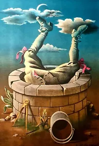 *A.M.CASSANDRE *LITHO*ORIGINALE*SIGNÉE*1966*ASTROLOGUE*PUIT*LA FONTAINE*MUSEE* - Foto 1 di 9