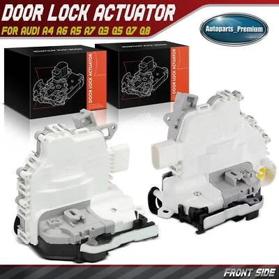 2x Front Driver & Right Door Lock Actuator for Audi A4 A6 A5 A7 Q3 Q5 Q7 Q8 S4 - Image 1 of 4