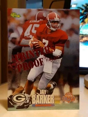1995 JAY BARKER CLASSIC PROOF 1 OF 297 86 ROOKIE ALABAMA CRIMSON TIDE 1992 CHAMP - Image 1 of 2